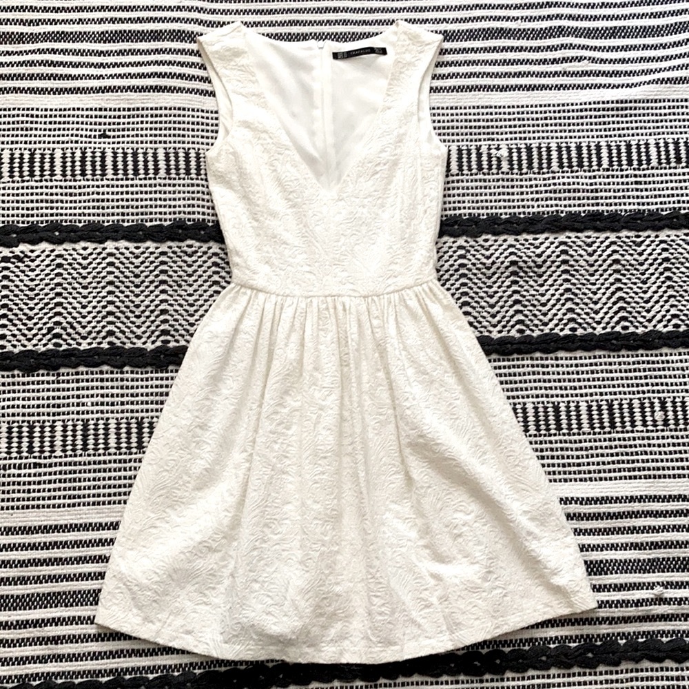 Zara White Dress Midi Dress XS